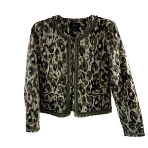 J Crew Quilted Lady Jacket in Cheetah Size XS